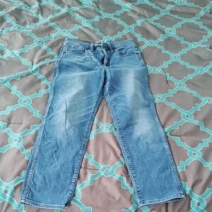 Madewell stove pipe cropped jeans